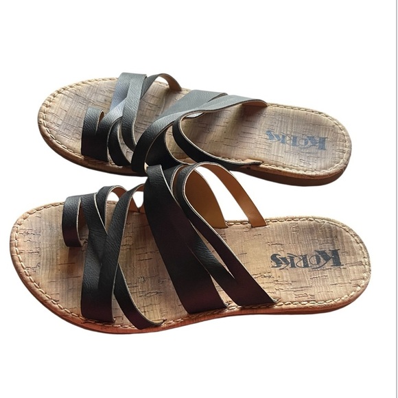 KORKS Clemmons Black Strappy Sandals - Picture 4 of 5
